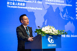 Pan Xinchun, Secretary General of CODF, made a speech at the forum